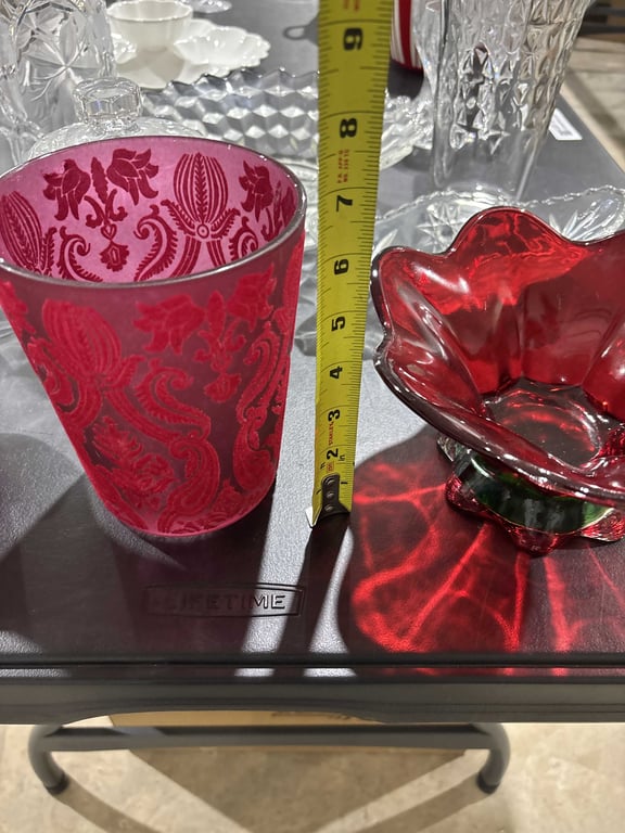 3 Pieces of Red Glassware - Image 4