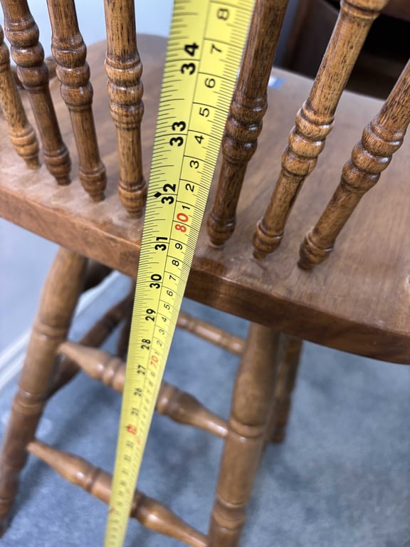 One Tall Wooden Bar Stool - Image 5