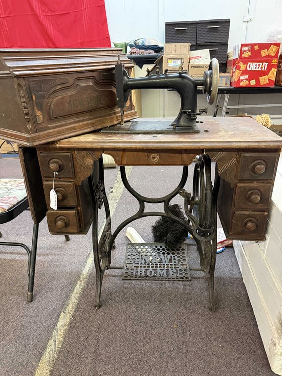 NEW HOME TREADLE SEWING MACHINE