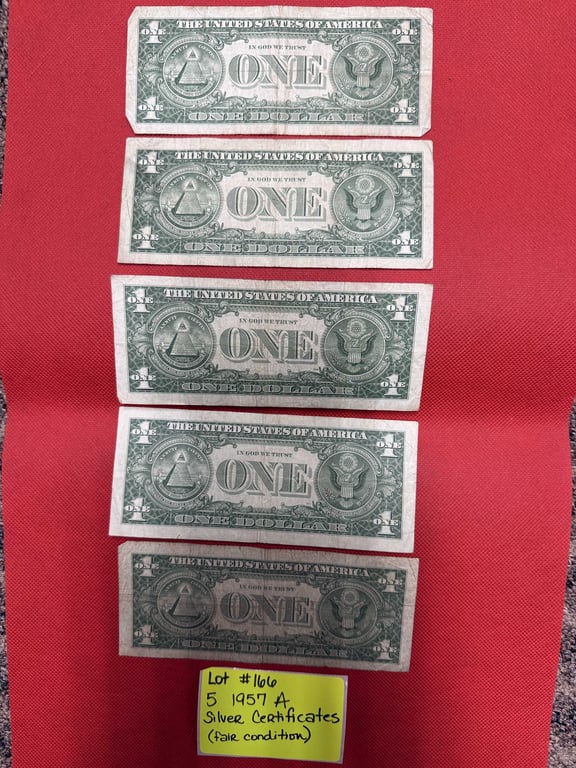 5 - 1957 A $1 SILVER CERTIFICATES (FAIR CONDITION) - Image 4
