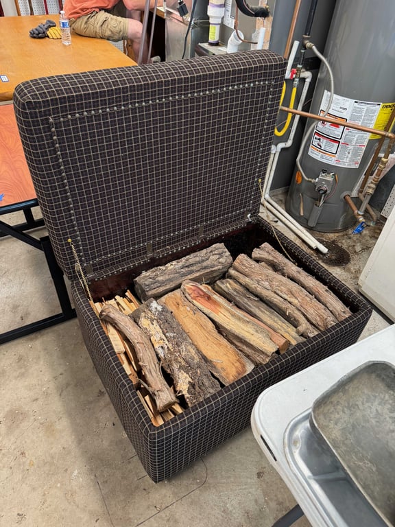 Ottoman full of firewood