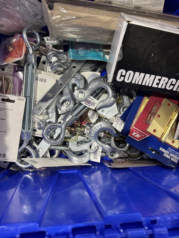 Tote with commercial door closer, eye bolts, hinges, etc - Image 3