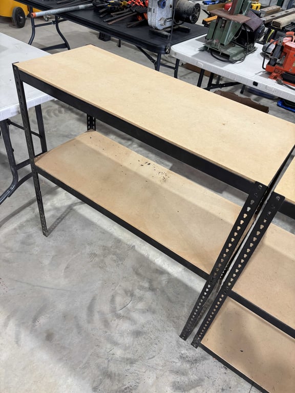 Pair of Metal Framed Shelves - Image 4
