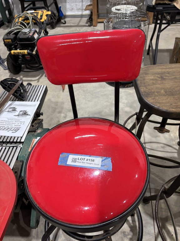 Red Bar Height Stool - Image 3