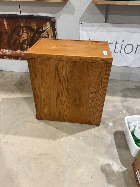2 Drawer Wooden Lockable File Cabinet - Image 2