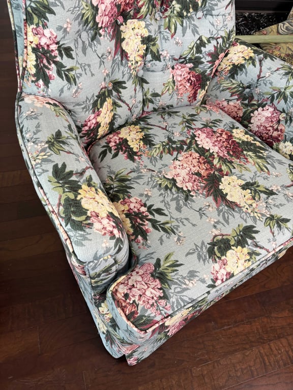 Flowered SItting Room Chair - Image 2