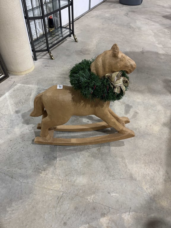 Rocking Horse w/ Wreath Decor - Image 2