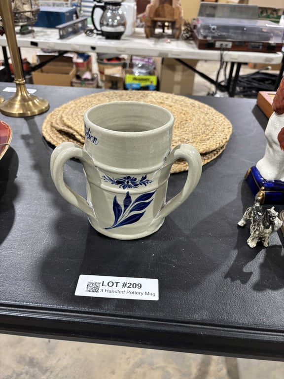 3 Handled Pottery Mug - Image 2