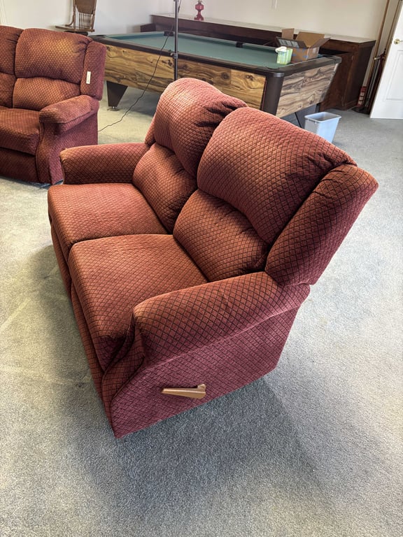 Red Couch and Red Love Seat - Image 9