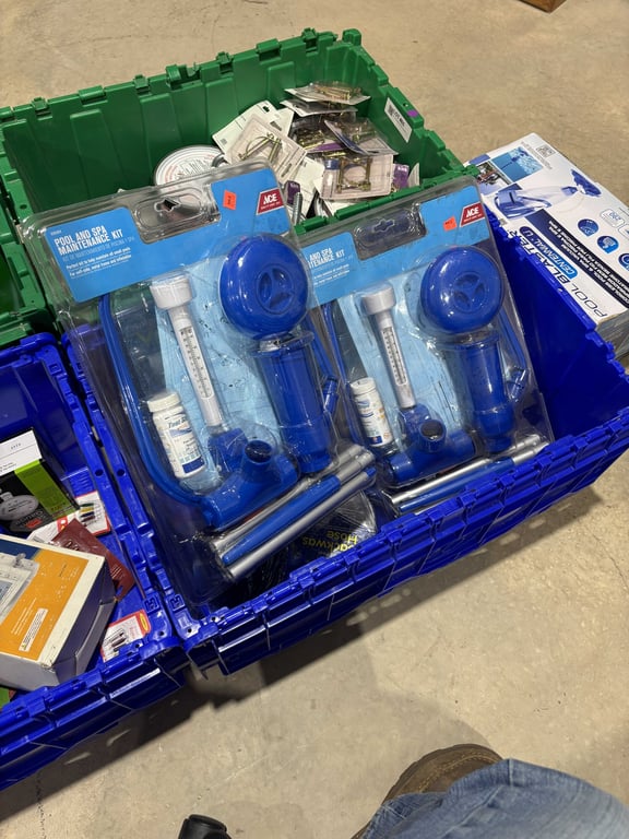 Tote of Pool Supplies