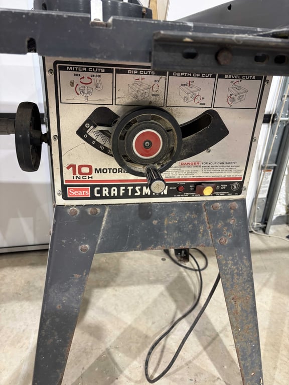 Craftsman 10" table saw - Image 2