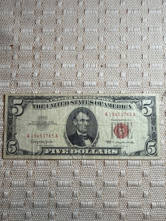 1963 $5.00 Red Seal