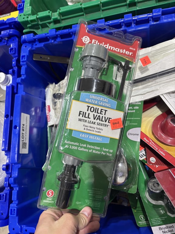Tote of plumbing supplies - Image 4