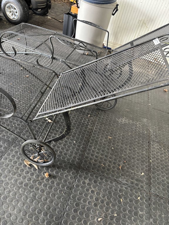Two Iron Lounge Chairs - Image 5
