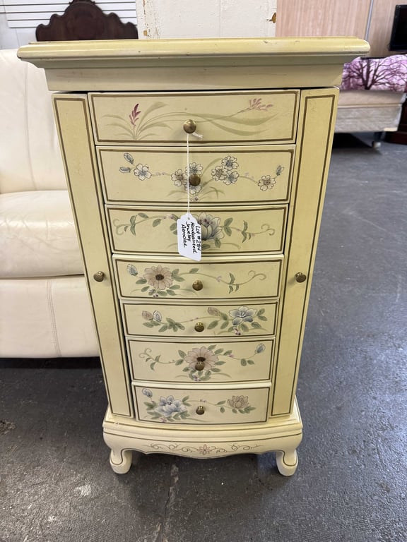 POWELL MASTERPIECE HANDPAINTED JEWELRY ARMOIRE