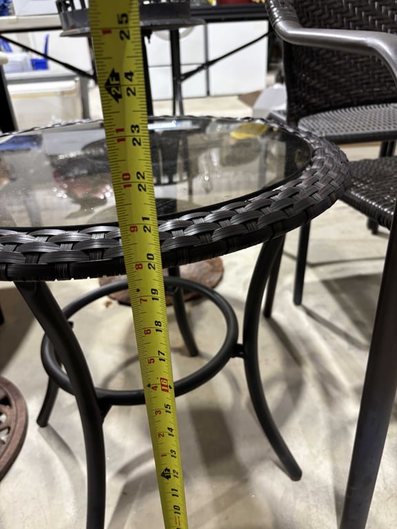Outdoor Chair and Matching Glasstop Side Table - Image 7