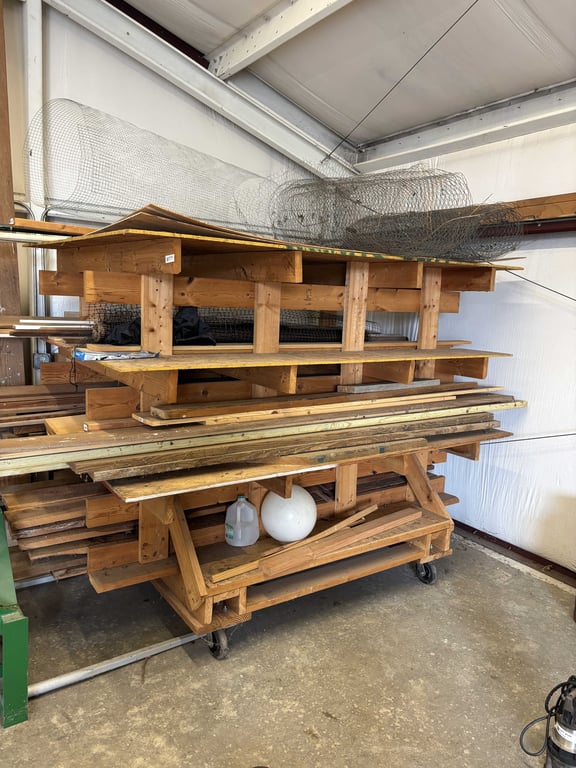 Misc Lumber and Cart on Casters