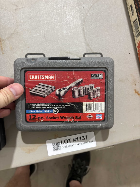 Craftsman 1/4" socket set - Image 2