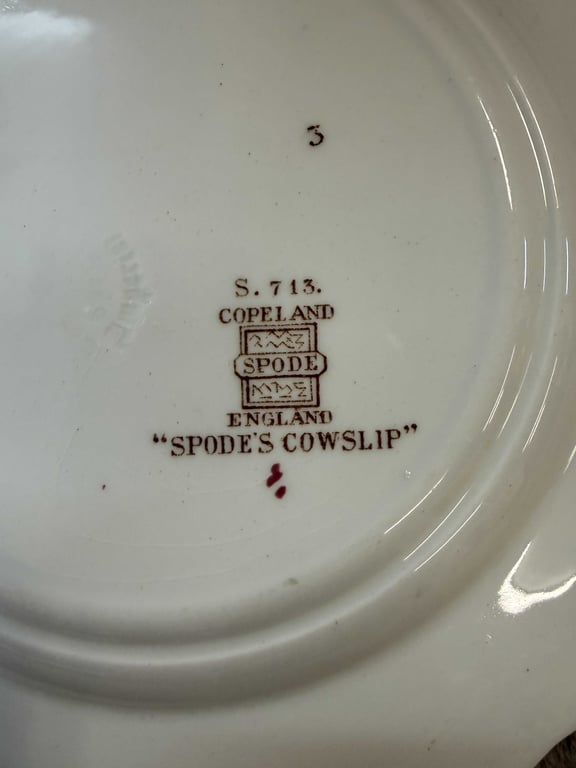 SET OF VTG COPELAND SPODE COWSLIP (PATTERN S.713) FINE CHINA - Image 3