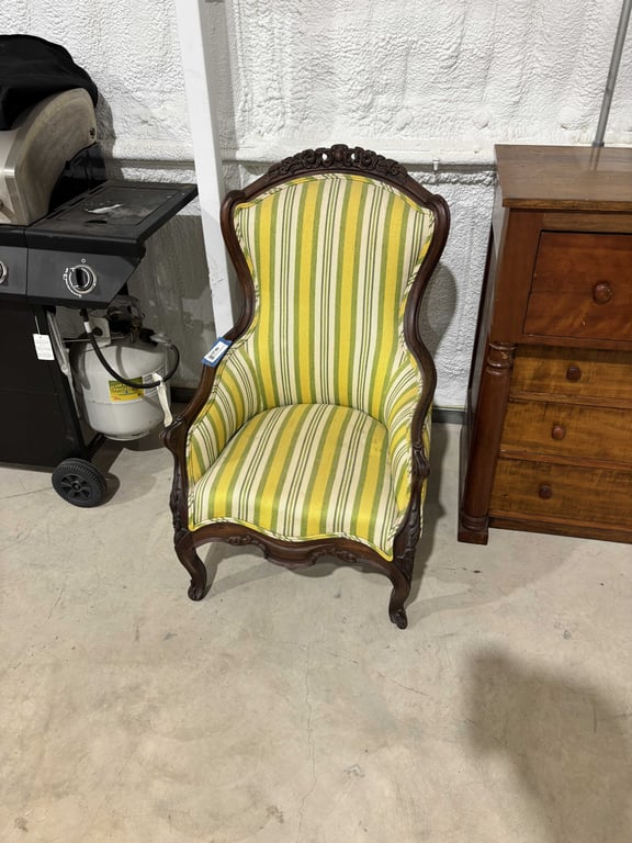 Vintage Wood Framed Arm Chair
