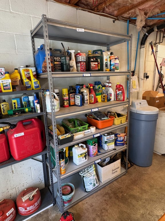 6 shelf metal storage rack