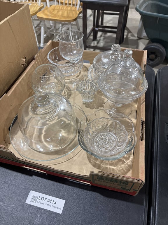 8 Pieces of Misc Glassware