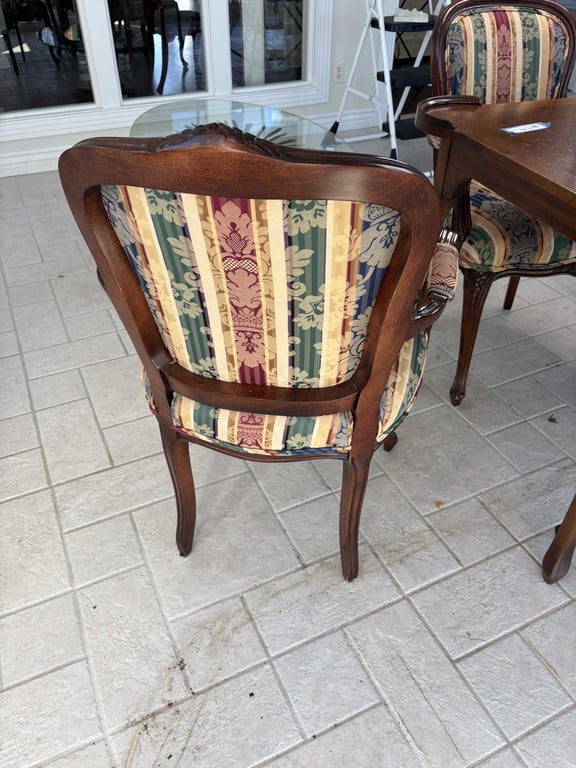 Vintage Wood Dining Set and 4 Chairs - Image 4