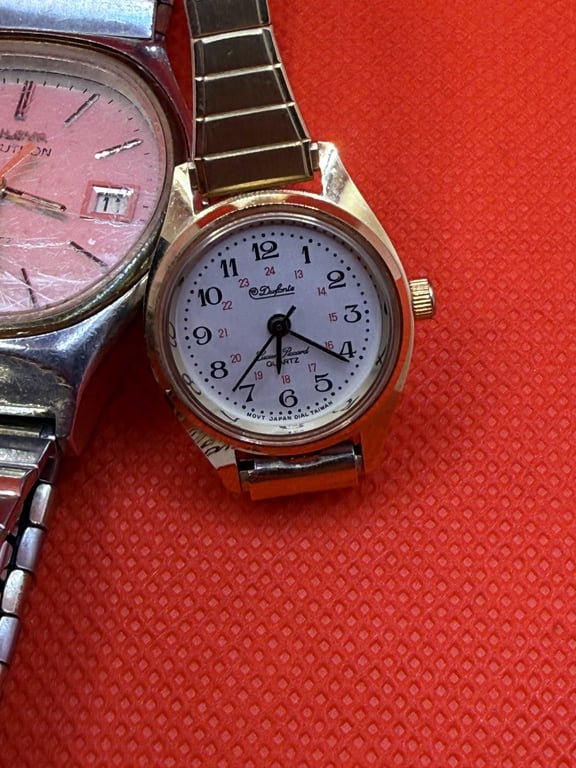 2 MEN'S BULOVA & 1 LADIES GOLD TONE LUCIEN PICCARD DUFONTE - Image 2
