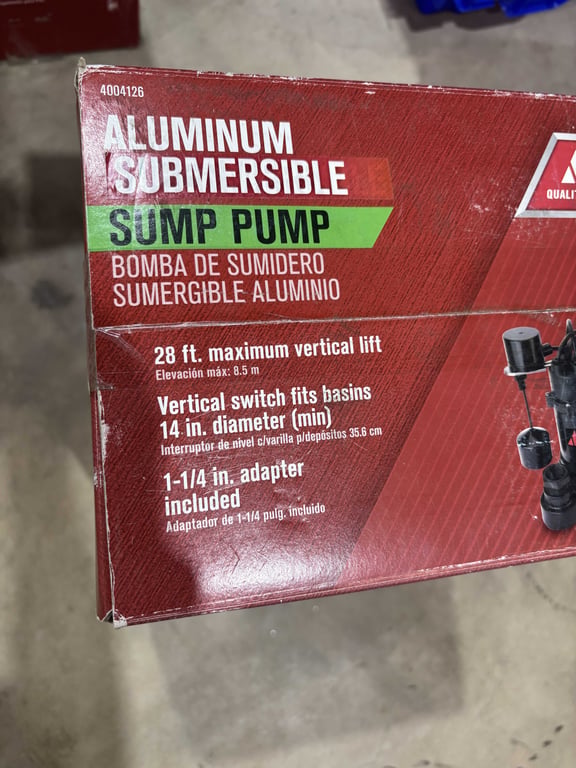Aluminum Submersible Sump Pump - Image 2