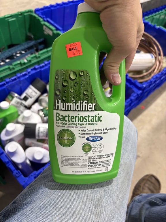 Tote of spray paint, humidifier treatment, misc - Image 2