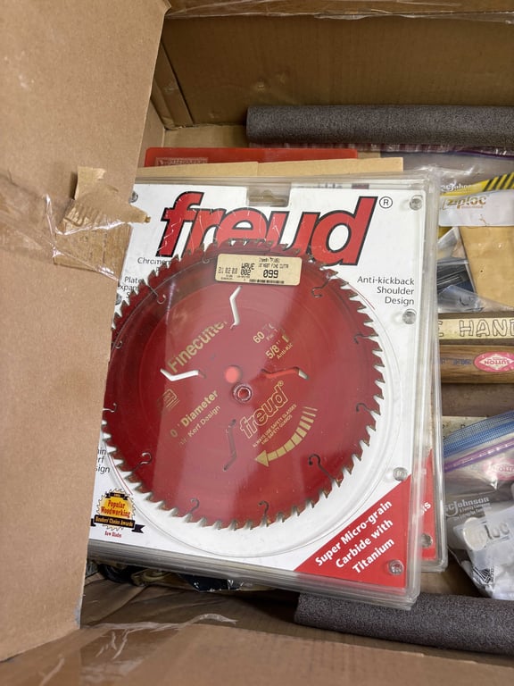 Box of Misc Blades, Bits, etc - Image 2