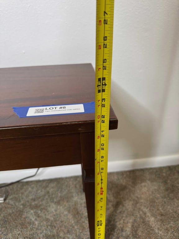 Two mismatched side tables - Image 5