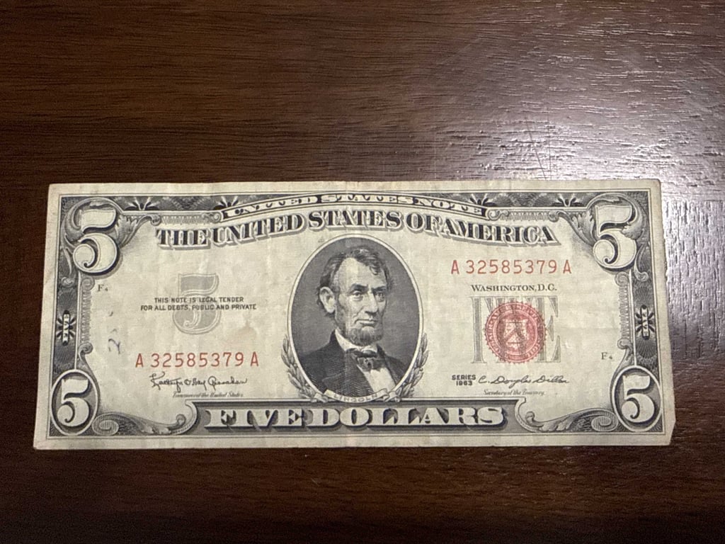 1963 $5.00 Red Seal