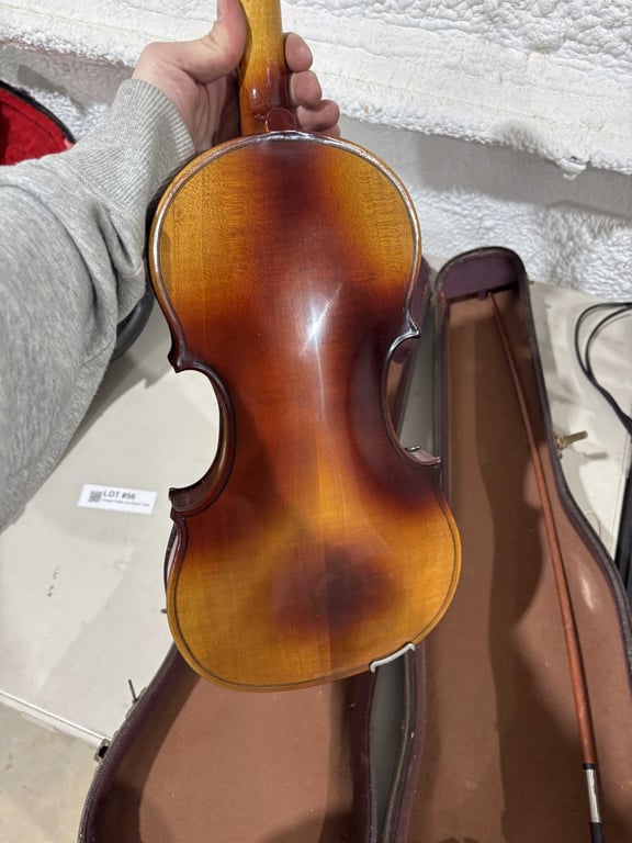 Vintage Fiddle and Case - Image 3