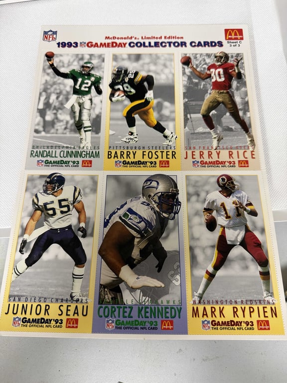 4 SETS 1993 MCDONALDS GAME DAY NFL CARDS - Image 4