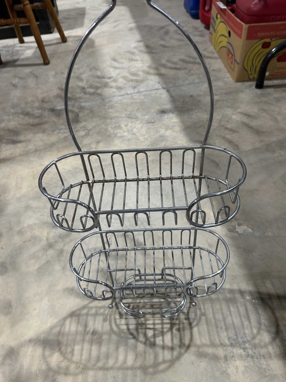 Basket of stainless steel kitchen bowls and rack - Image 5