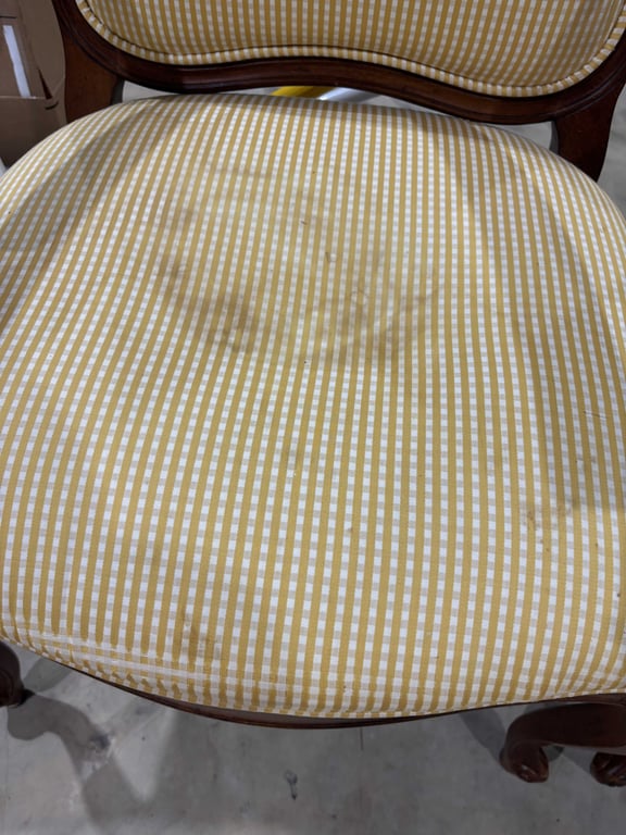 Two Vintage Wood Framed Arm Chairs - Image 7