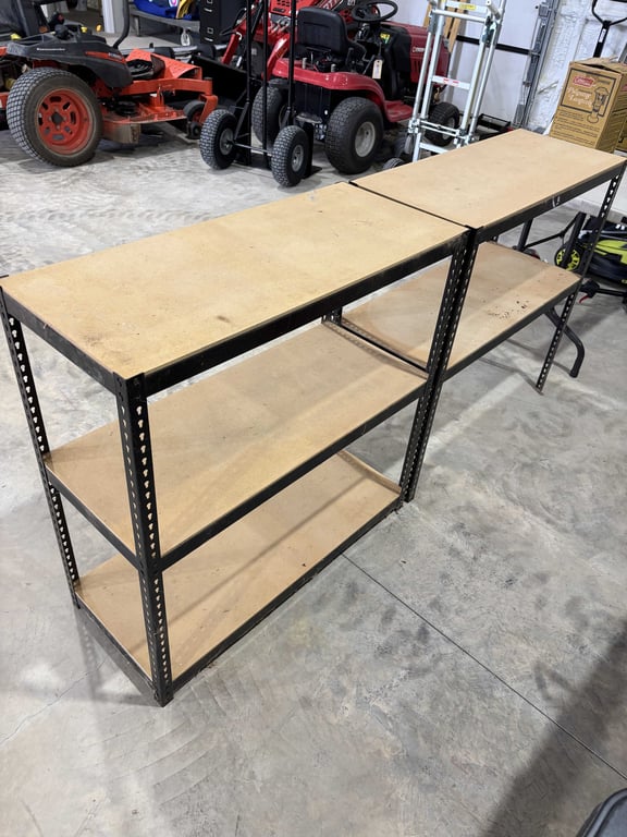 Pair of Metal Framed Shelves - Image 5