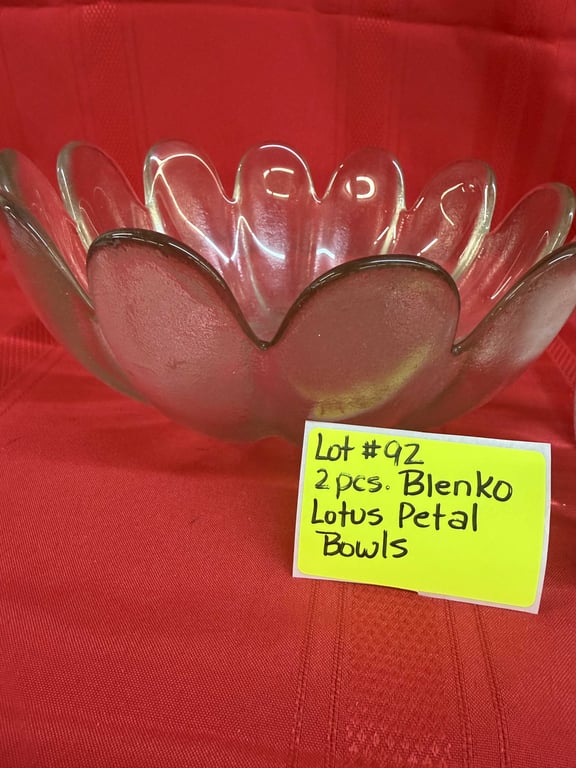 2 PCS. BLENKO LOTUS PETAL BOWLS - Image 3