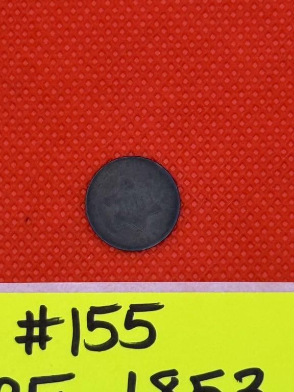 RARE 1853 3 CENT TRIME - Image 2