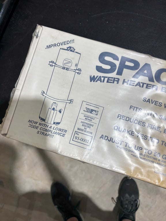 Space maker water heater earthquake restraint system - Image 3