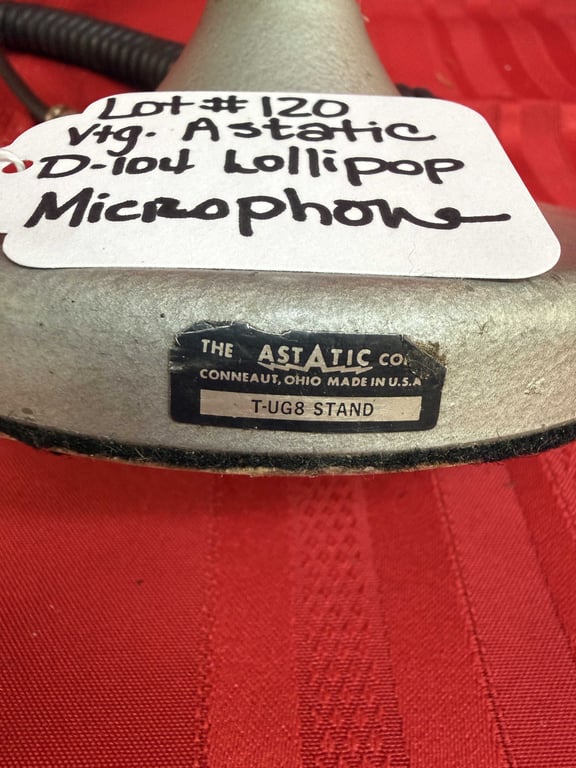 VTG ASTATIC D-104 "LOLLIPOP" MICROPHONE (NOT TESTED) - Image 2