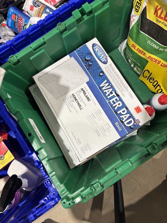Tote of humidifier filters, Kleen Sweep - Image 3
