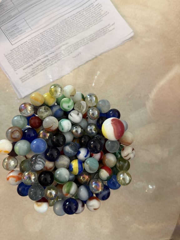 JAR OF OLD MARBLES - Image 2