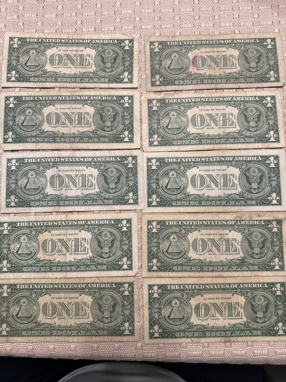 (10) 1957 B $1.00 Silver Certificates - Image 2
