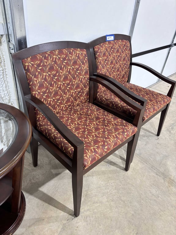 Matching red armchairs - Image 3