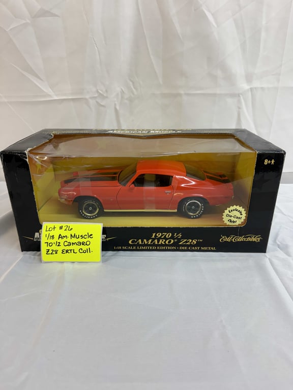 1:18 AM. MUSCLE 70 1/2 CAMARO Z28 ERTL COLL.