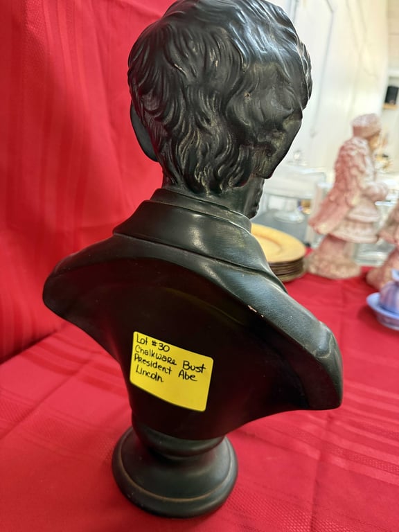 CHALKWARE BUST OF PRESIDENT ABRAHAM LINCOLN - Image 3