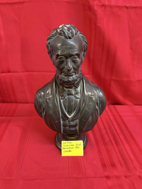 CHALKWARE BUST OF PRESIDENT ABRAHAM LINCOLN