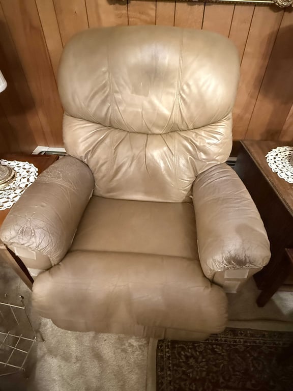 2 BEIGE ROCKER/RECLINERS (LEATHER)